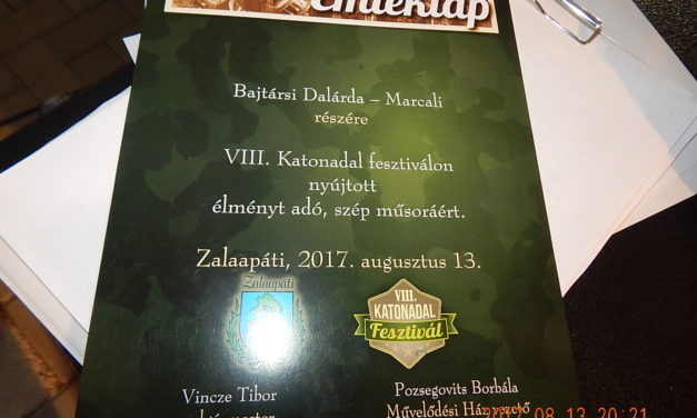 Marcali  Bajtársi  Dalárda  a Zalaapáti  Katonadal  Fesztiválon
