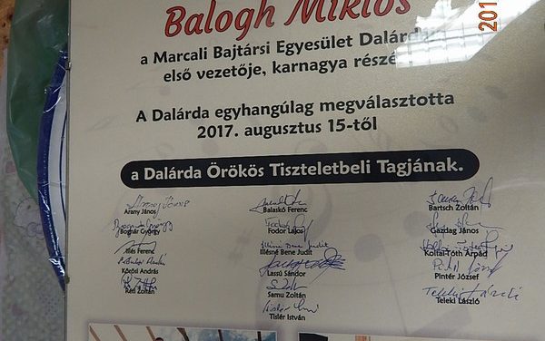Elköszönés  Balogh Miklóstól, karnagyunktól