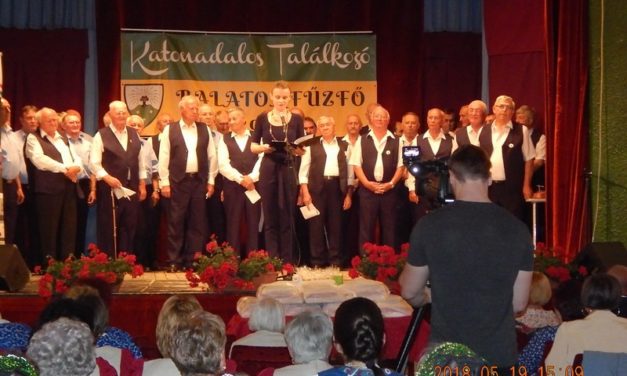 Balatonfűzfőn,  katonadalos  találkozón  a  Marcali  Bajtársi  Dalárda